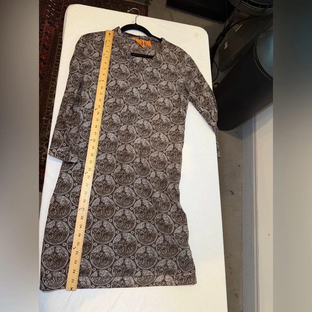 Tory Burch Brown and Cream‎ Elephant Print dress